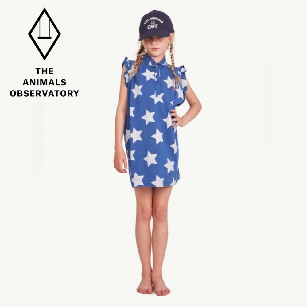 The Animals Observatory Kids Albatros Blue Star Dress